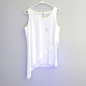 Jules & LEOPOLD White sleeveless Blouse size Small